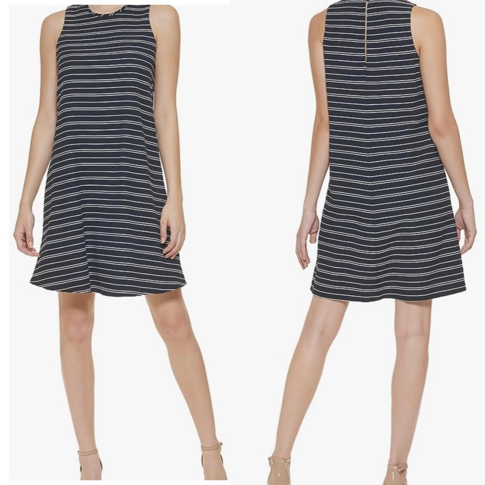Tommy Hilfiger Navy Blue Striped Women's Shift Dress